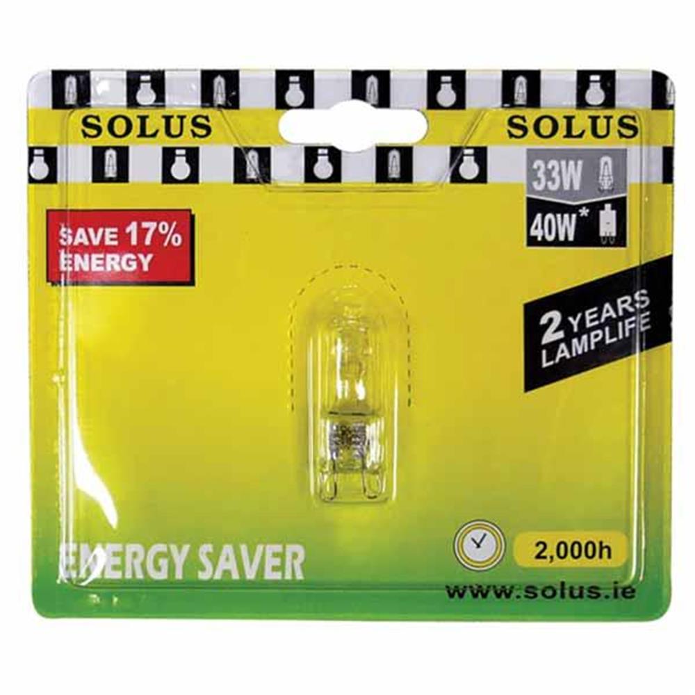 SOLUS Energy Saving G9 Halogen Bulb available online Caulfield Industrial