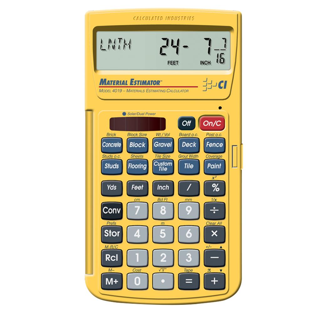 Calculated Industries 4019 Material Estimator Calculator available