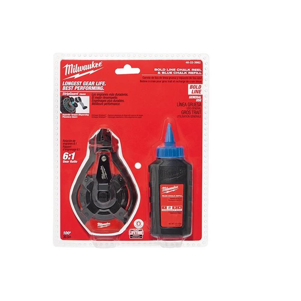 Milwaukee 48223982 30m Bold Line Kit with Blue Chalk available online