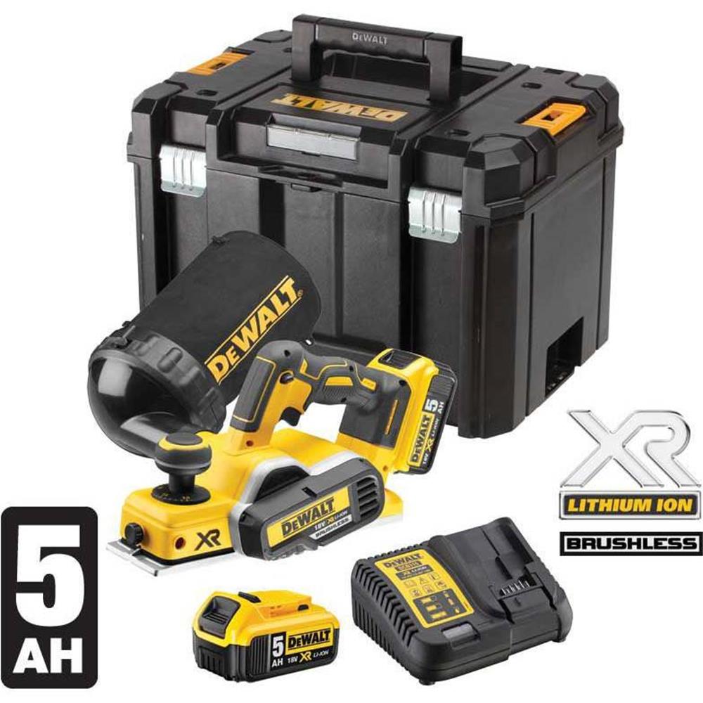DeWALT DCP580P2 18 Volt XR Brushless Cordless Planer Kit, 2 x 5.0Ah