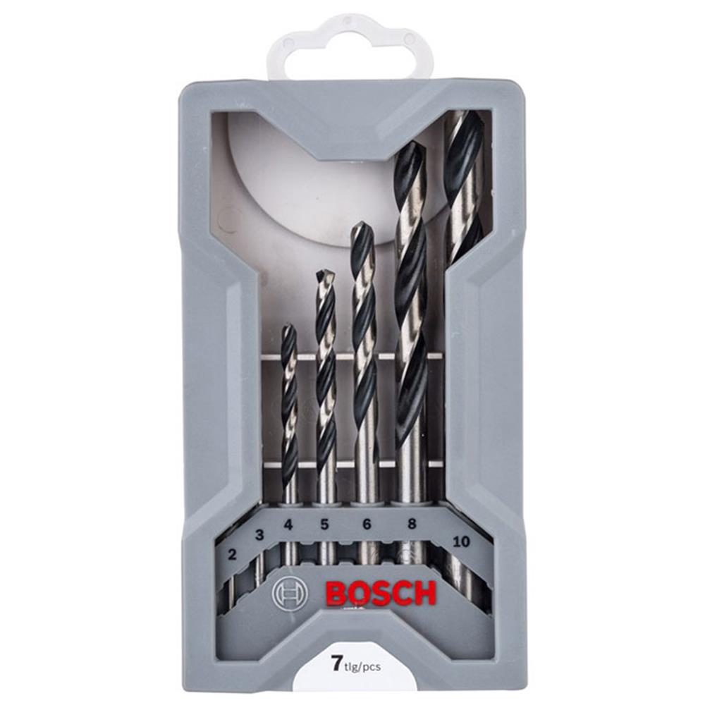 Bosch 2608577347 7 Piece Metal PointTeQ Twist Drill Bit Mini XLine Set