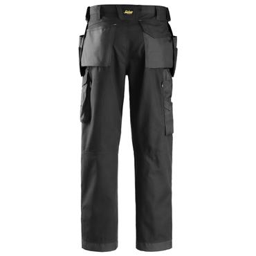 Snickers 3214 Canvas+ Craftsmen Holster Pocket Trousers - Black