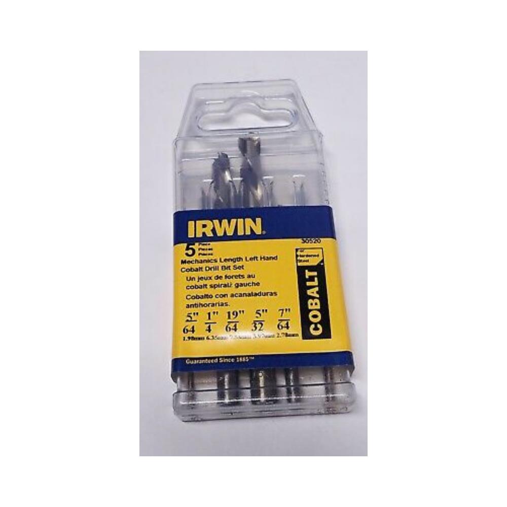 Irwin LeftHand Mechanics Length Cobalt High Speed Steel Drill Bit Set
