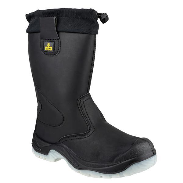 black rigger boots