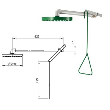 ECOSAFE DS24 Wall Mounted Safety Shower