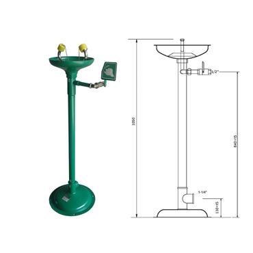 Ecosafe LV23 Pedestal Mounted Eyewash Basin