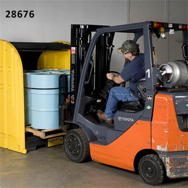 Justrite Drum Sheds and Polyethylene Pallet Ramp