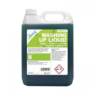 2Work 2W04170 Washing Up Liquid Fresh Scent 5 Litre Bulk Bottle 