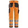 SNICKERS 6238 High-Vis Class 2, Trousers Holster Pockets, Orange/Black