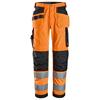 SNICKERS 6238 High-Vis Class 2, Trousers Holster Pockets, Orange/Black