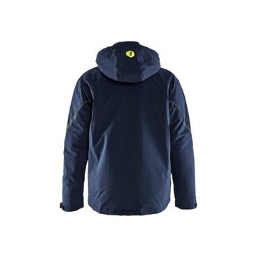 BLAKLADER 4484 Lightweight Lined Winter Jacket Stretch, Dark Navy/Hi-Vis Yellow