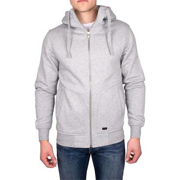 Dunderdon S18 Zipped Hoodie Sweatshirt - Grey Melange