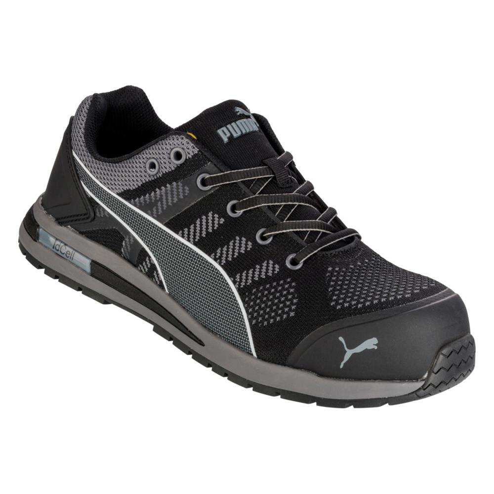 Puma Elevate Knit Low S1P ESD HRO SRC Black Grey Safety Shoes Available 
