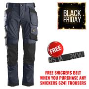 Snickers 6241 AllroundWork Stretch Holster Pocket Slimfit  Trousers - Navy/Black