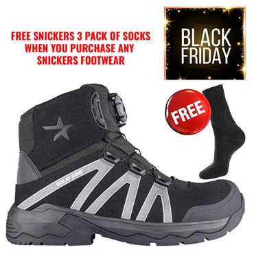 Snickers SG81006 Solid Gear S3 Onyx Mid BOA Black Safety Boots