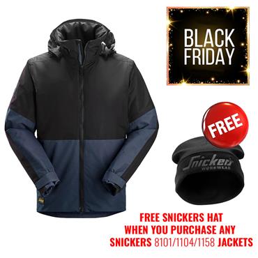 SNICKERS 1104 Waterproof Insulated Jacket, Navy/Black