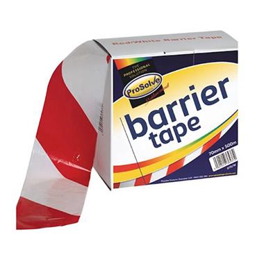 PROSOLVE BTB/W Red/White Barrier Tape 70mm x 500m
