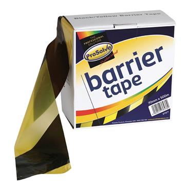 PROSOLVE BTB/Y Yellow/Black Barrier Tape 70mm x 500m