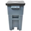 Rubbermaid FG9W2700GRAY Brute 50 Gallon Gray Rollout Trash Container with Lid