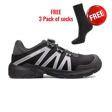 Snickers SG81005 Solid Gear S3 Onyx Low BOA Black Safety Trainers