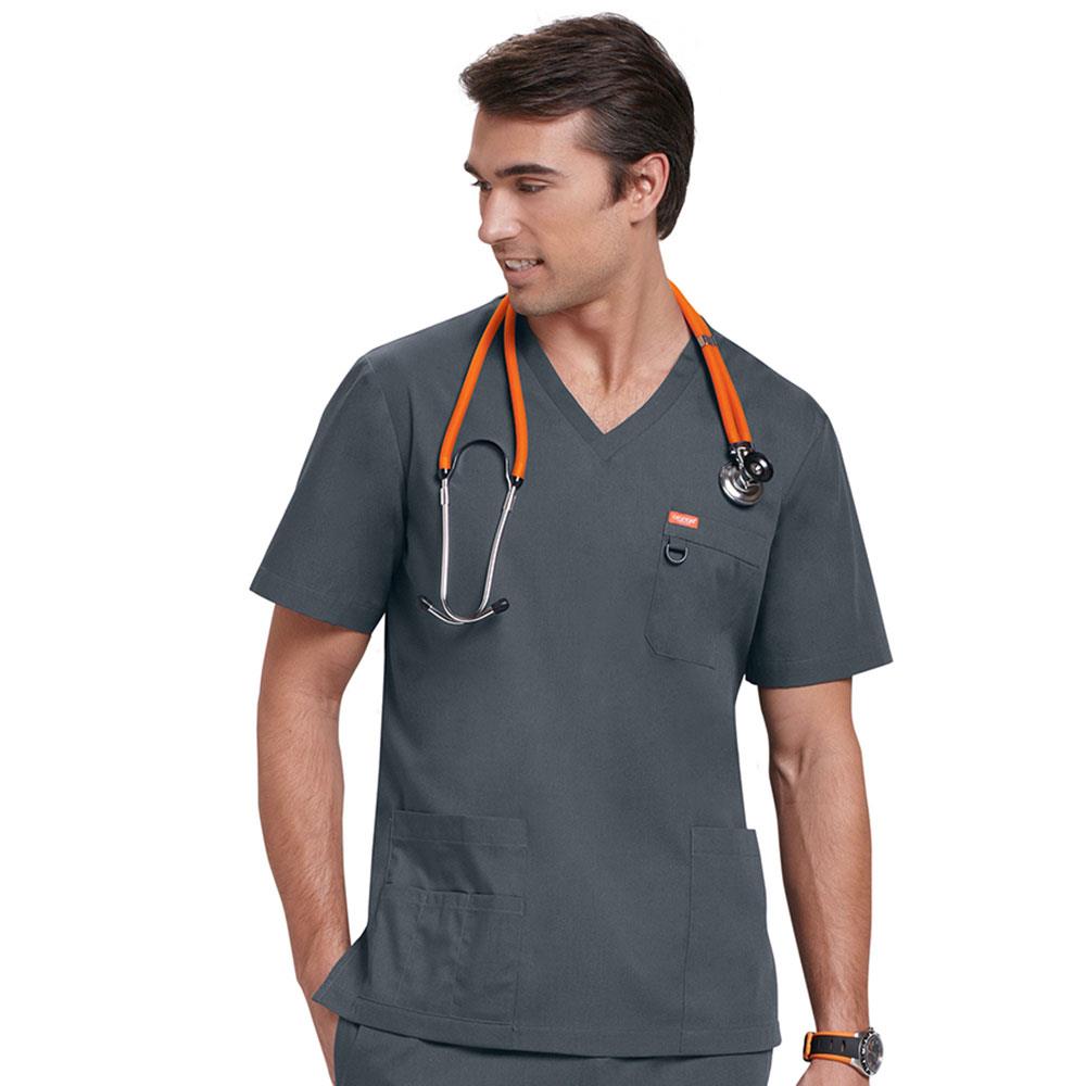 Orange Standard Unisex Balboa Scrub Top Charcoal available online