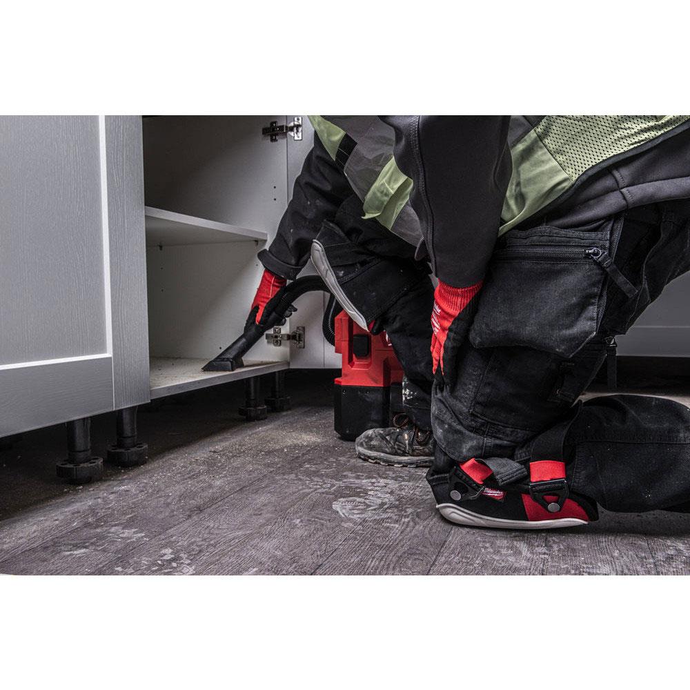 Ginocchiere Milwaukee Non-marking | Con Inserto In Gel E Schiuma | Cinghie Regolabili | Certificate EN 14404