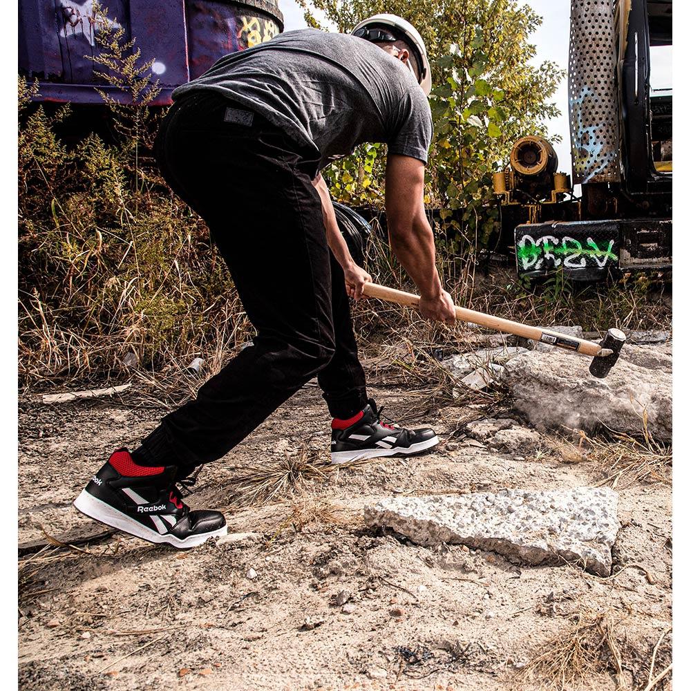 REEBOK BB4500 S3 SRC Safety Boots, Black/Red available online