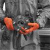 POLYCO GL201 Finite Orange Grip Nitrile Powder Free Disposable Glove, Size Medium