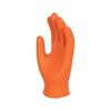POLYCO GL201 Finite Orange Grip Nitrile Powder Free Disposable Glove, Size Medium