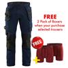 BLAKLADER 175018328600C44 Craftsman Trousers with Stretch, Dark Navy Blue, 30R