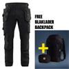 BLAKLADER 175018329900 Craftsman trousers with stretch, Black, Size 36S