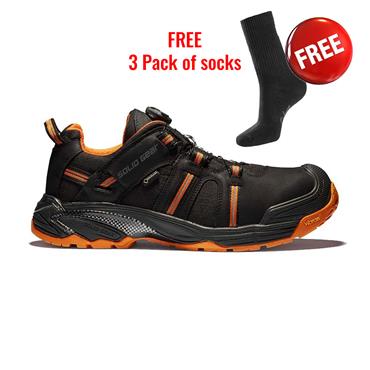 SNICKERS SG80006 Solid Gear Hydra Gortex BOA Safety Shoes Black/Orange