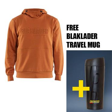 BLAKLADER 35301158400 3D Hoodie, Rust