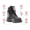 STEEL BLUE Southern Cross Zip GraphTEC Scuff S3 Safety Boots , Black, 7