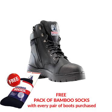 STEEL BLUE 399641 Southern Cross Zip S3 Safety Boots Black
