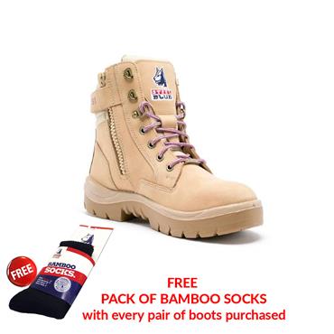 STEEL BLUE 592761 Southern Cross Ladies Zip S3 Safety Boots Sand