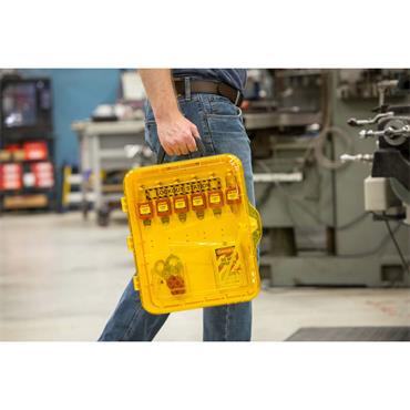BRADY 153681 6-Lock Lockout Station with Keyed Different Nylon Safety Lockout Padlocks