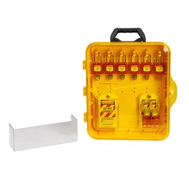 BRADY 153681 6-Lock Lockout Station with Keyed Different Nylon Safety Lockout Padlocks