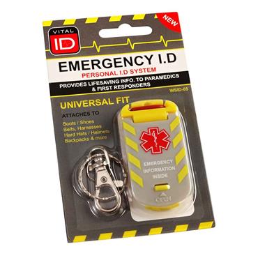CITEC WSID05 Vital Id Emergency Id Universal Fit Tag Yellow