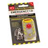CITEC WSID05 Vital Id Emergency Id Universal Fit Tag Yellow